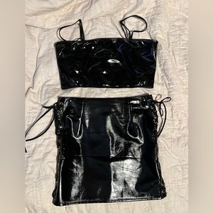 Rave Wonderland black vinyl 2 piece set